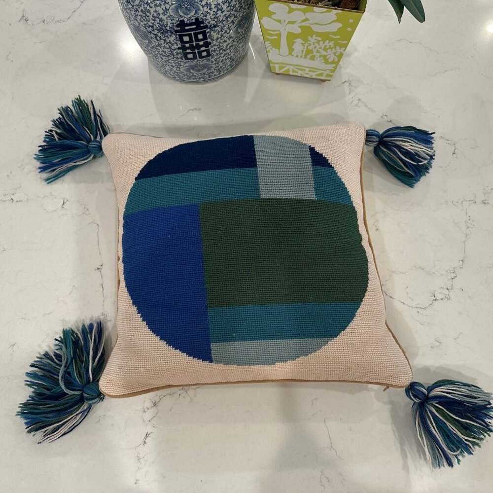 Tory Burch Honor Needlepoint Pillow